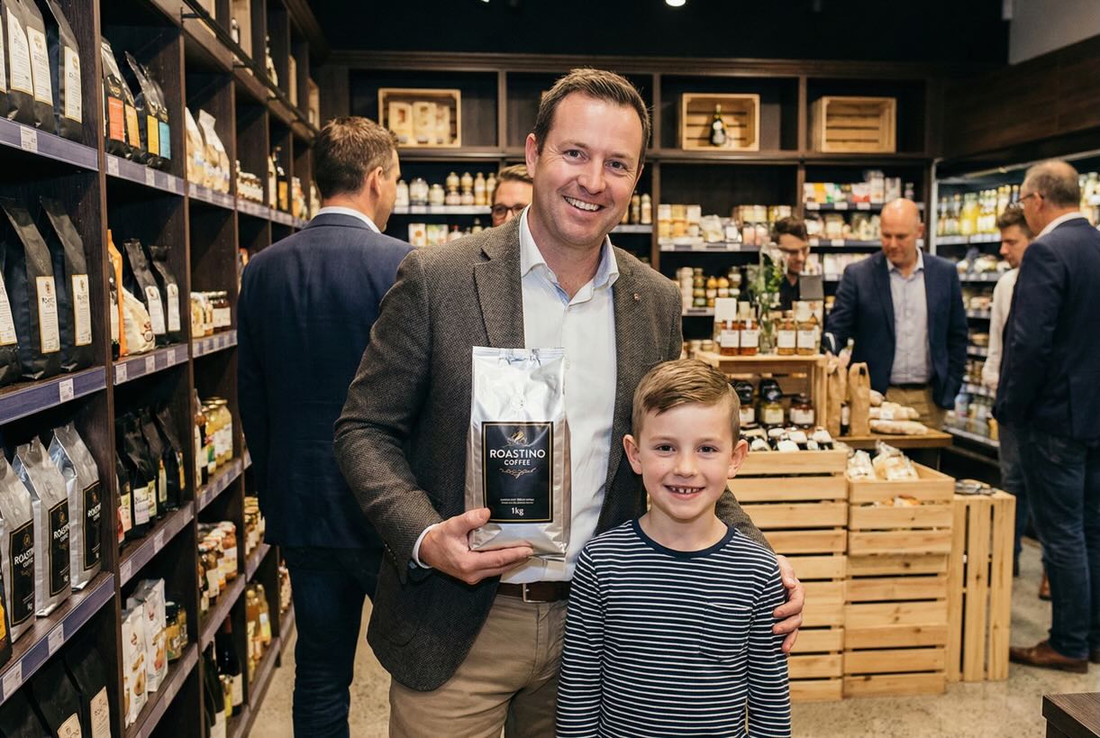 Premium wholesale coffee beans in sacks at a market, showcasing Ugandan origin quality